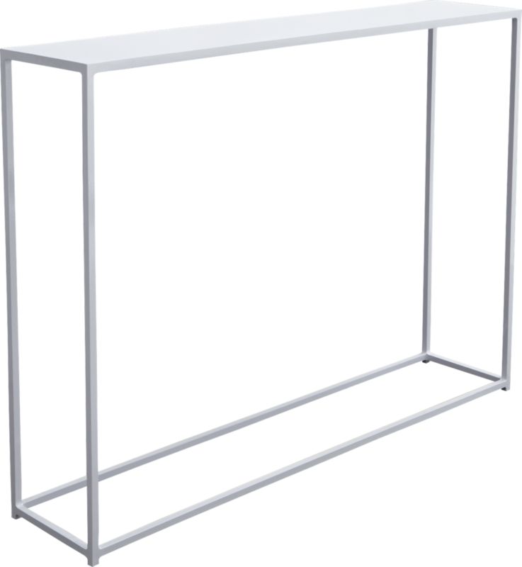 Mini Mill White Console Table Cb2 Havenly Mini Mill White Console Table Cb2, Mill Mini Console Table White