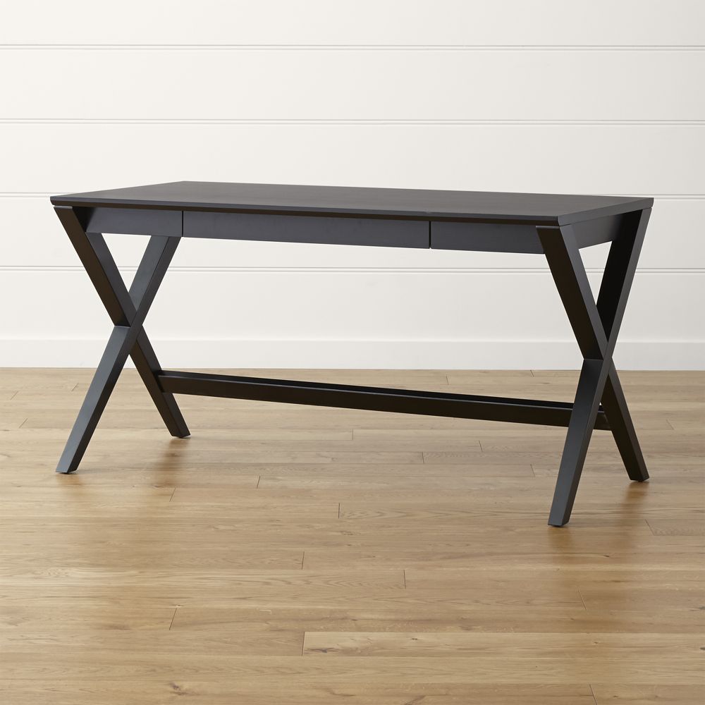 crate and barrel ebony desk