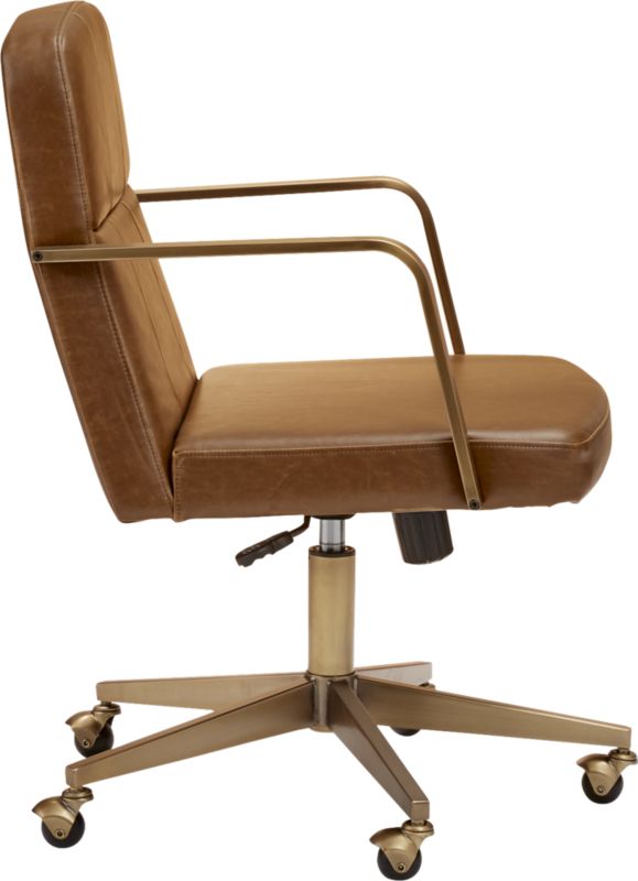 cb2 leather desk chair