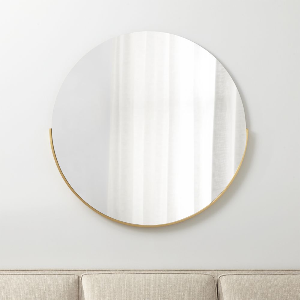 Gerald Large 40" Round Wall Mirror Crate and Barrel Havenly