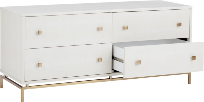 Ivory shagreen store embossed low dresser