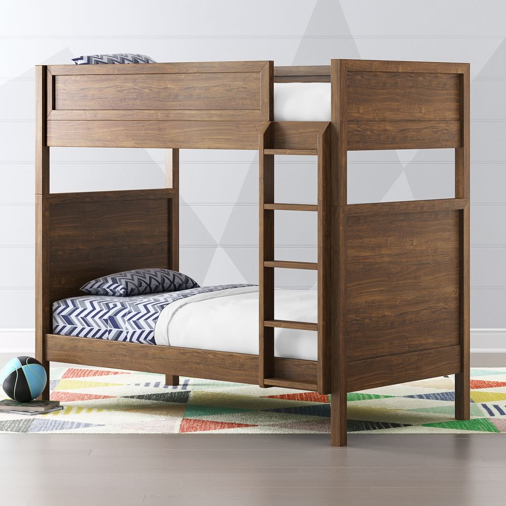 Taylor Twin Walnut Bunk Bed Crate And, Crate And Barrel Bunk Beds