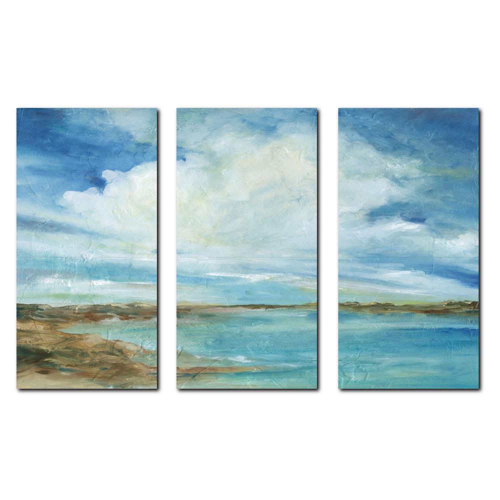Courtside Market 312 in. x 36 in. Panels "Sea and Sky" 3 MultiPanel