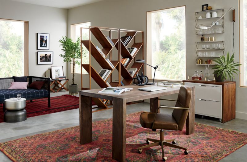 v bookcase room divider CB2 Havenly