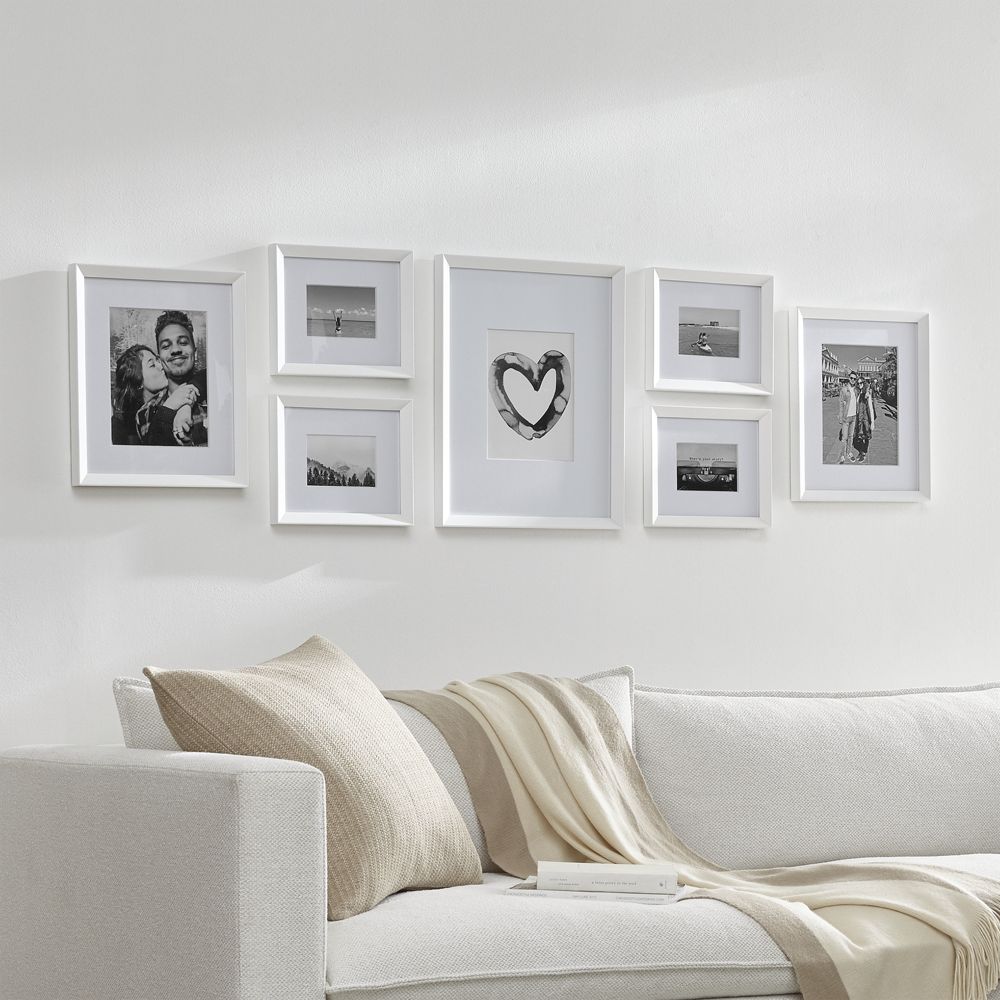 Icon White Frame Gallery, Set of 7 Crate and Barrel Havenly