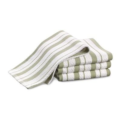 Williams-Sonoma Classic Striped Dishcloths, Dishrags (Sage Green)