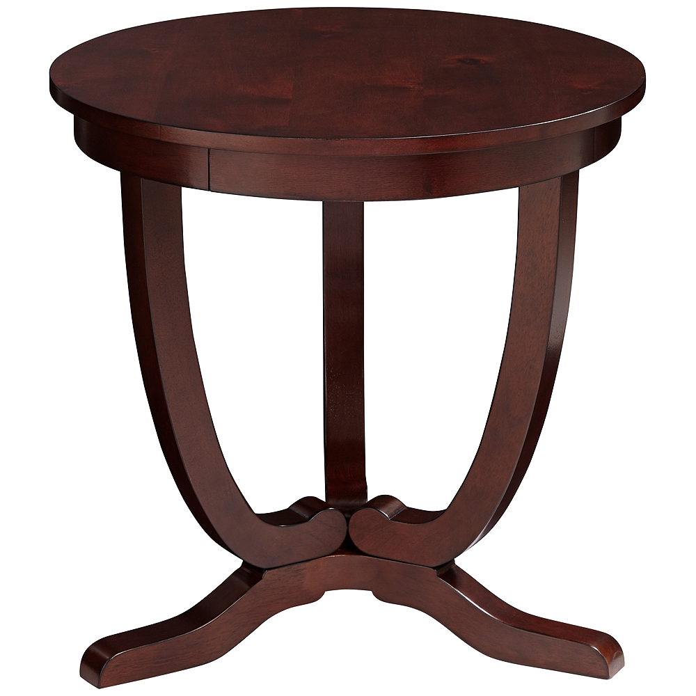 Nash-II 24" Wide Espresso Round Accent Table - Lamps Plus | Havenly