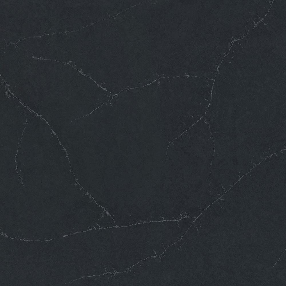 2 in. x 4 in. Quartz Countertop Sample in Charcoal Soapstone Suede