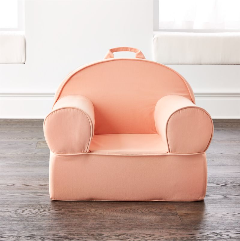 Large Pink Nod Chair Crate and Barrel Havenly