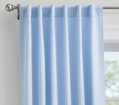 Pottery Barn Kids Quincy Cotton Canvas Blackout Curtain 84" Navy