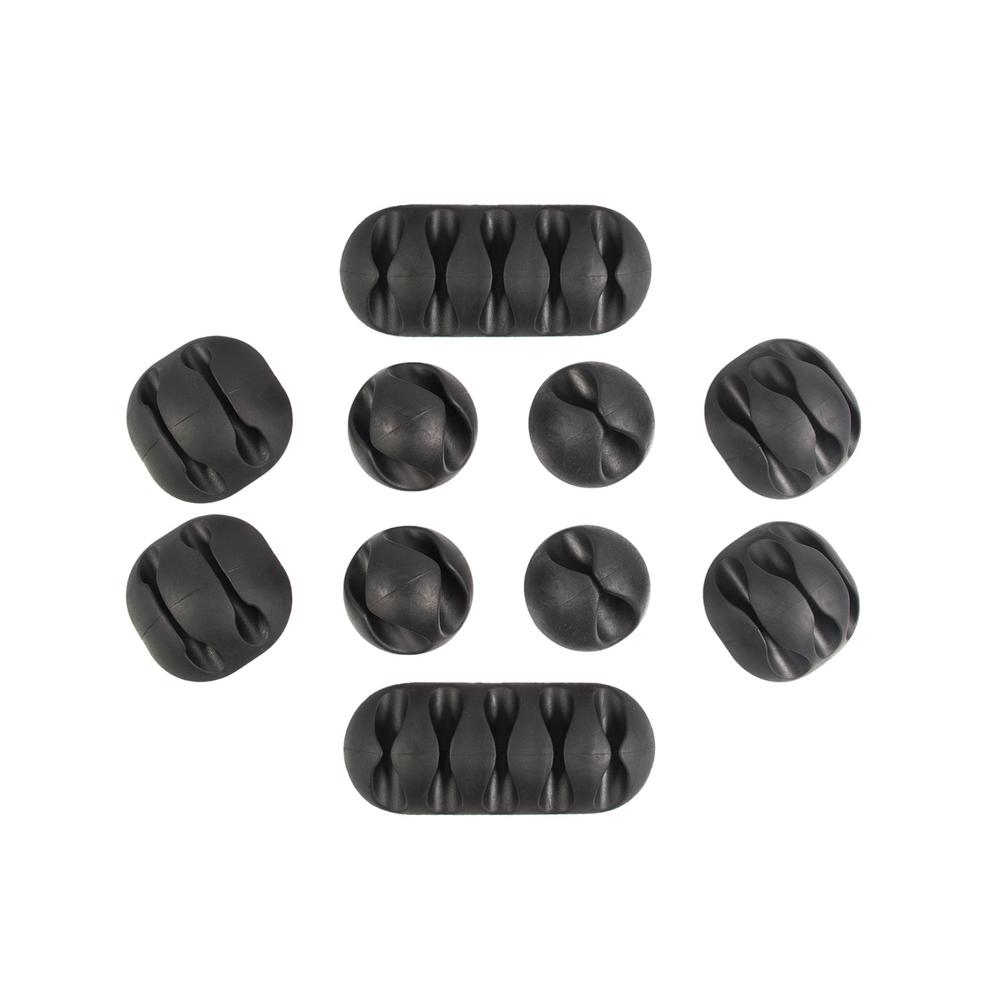 Multipurpose Cable Clips Holders, Black, 10Pack Home Depot Havenly