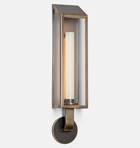 Lombard Lantern Large LED Wall Sconce - Rejuvenation | Havenly