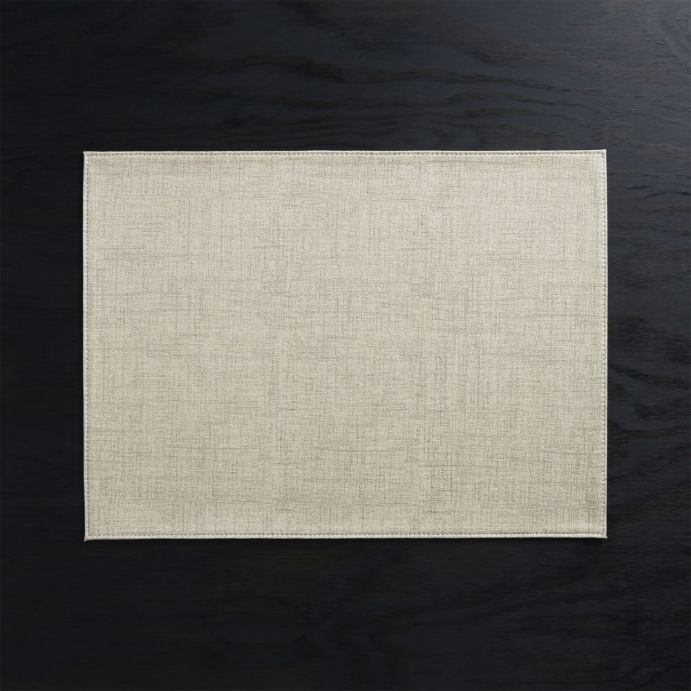 Shiloh Rectangular Taupe Easy-Clean Placemat - Crate and Barrel | Havenly