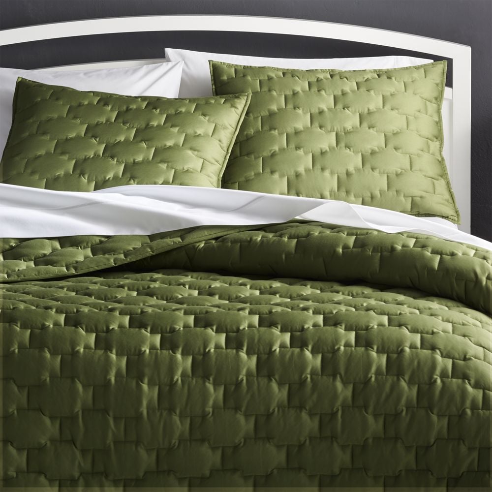 Palazzo King Green Quilt Crate and Barrel Havenly