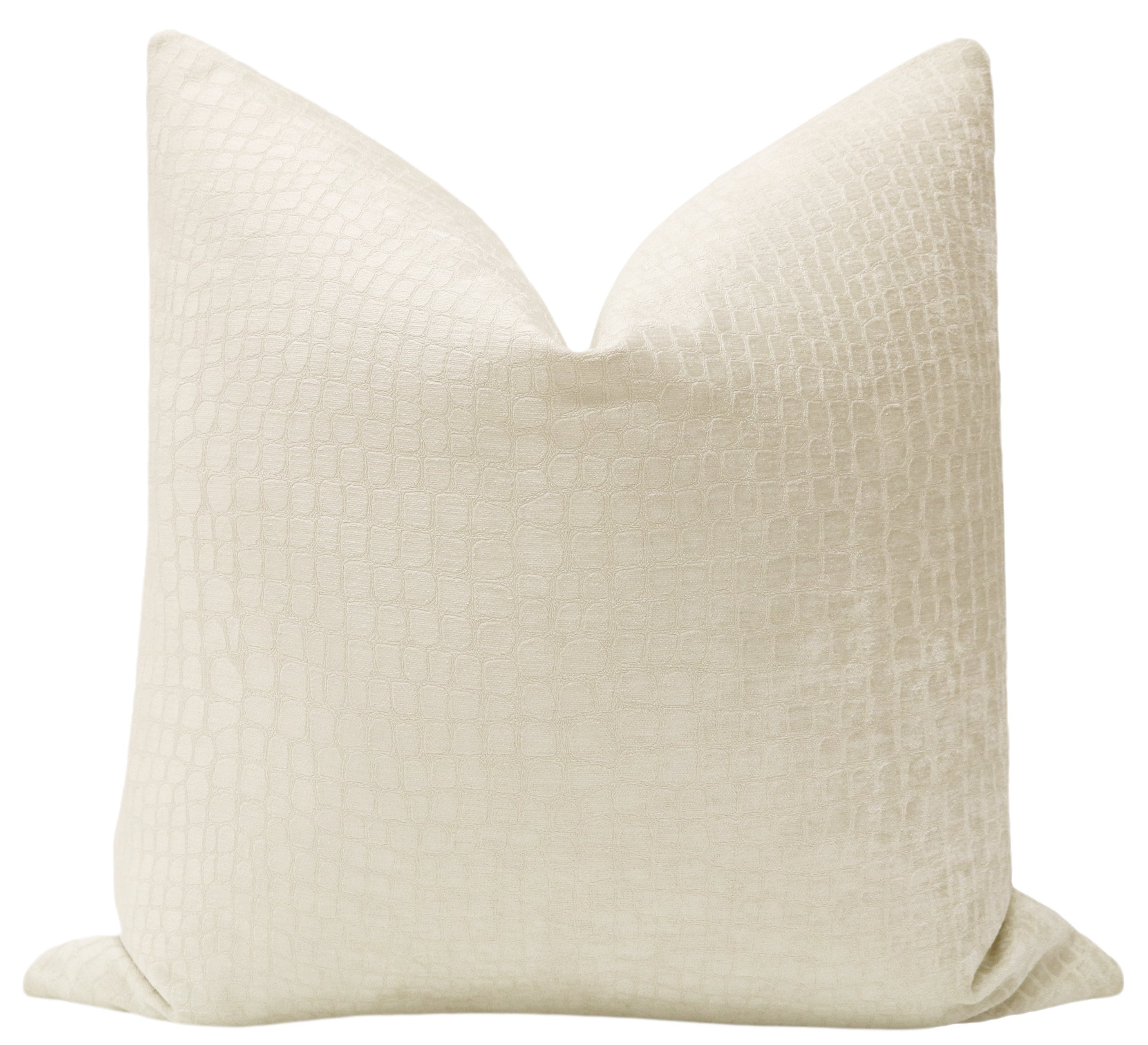 Crocodile Chenille // Alabaster 20" X 20" Little Design Company