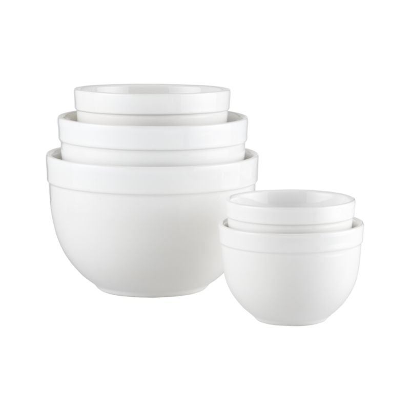 Aspen Rimmed Nesting Mixing Bowls, Set of 4 | Crate & Barrel