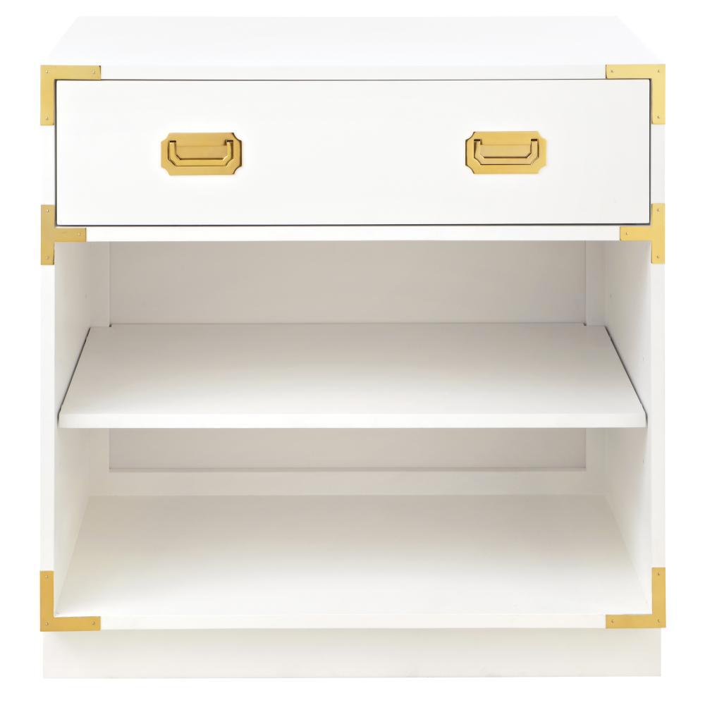 Chatham 1 Drawer White Nightstand Home Depot