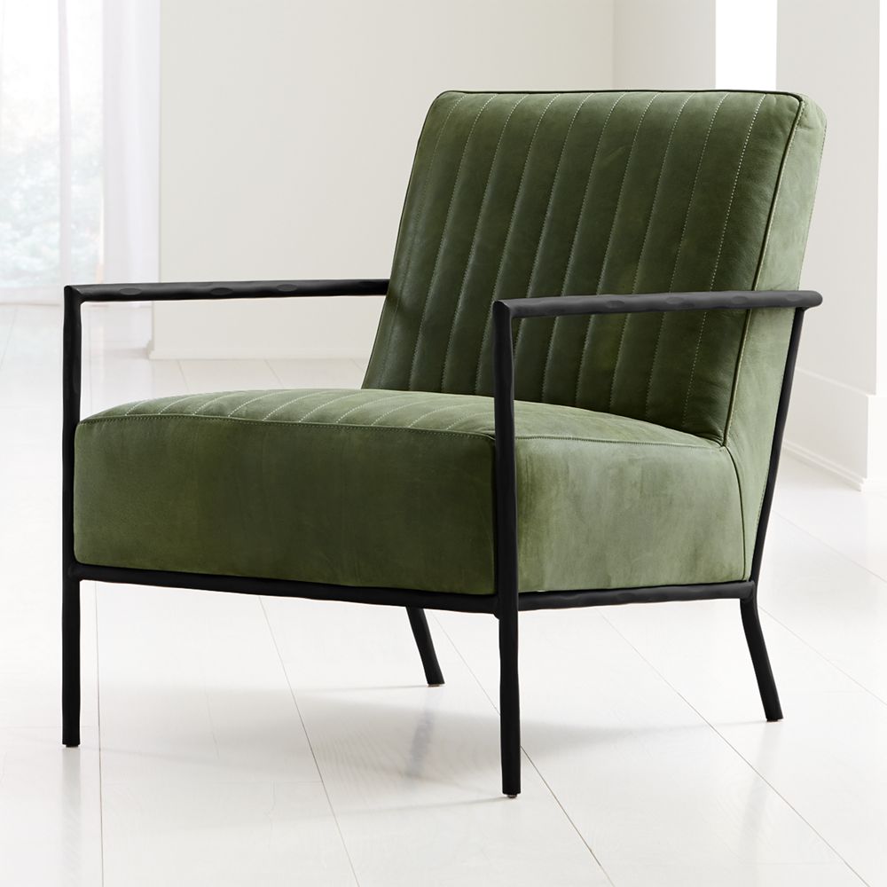 pratt leather metal frame chair