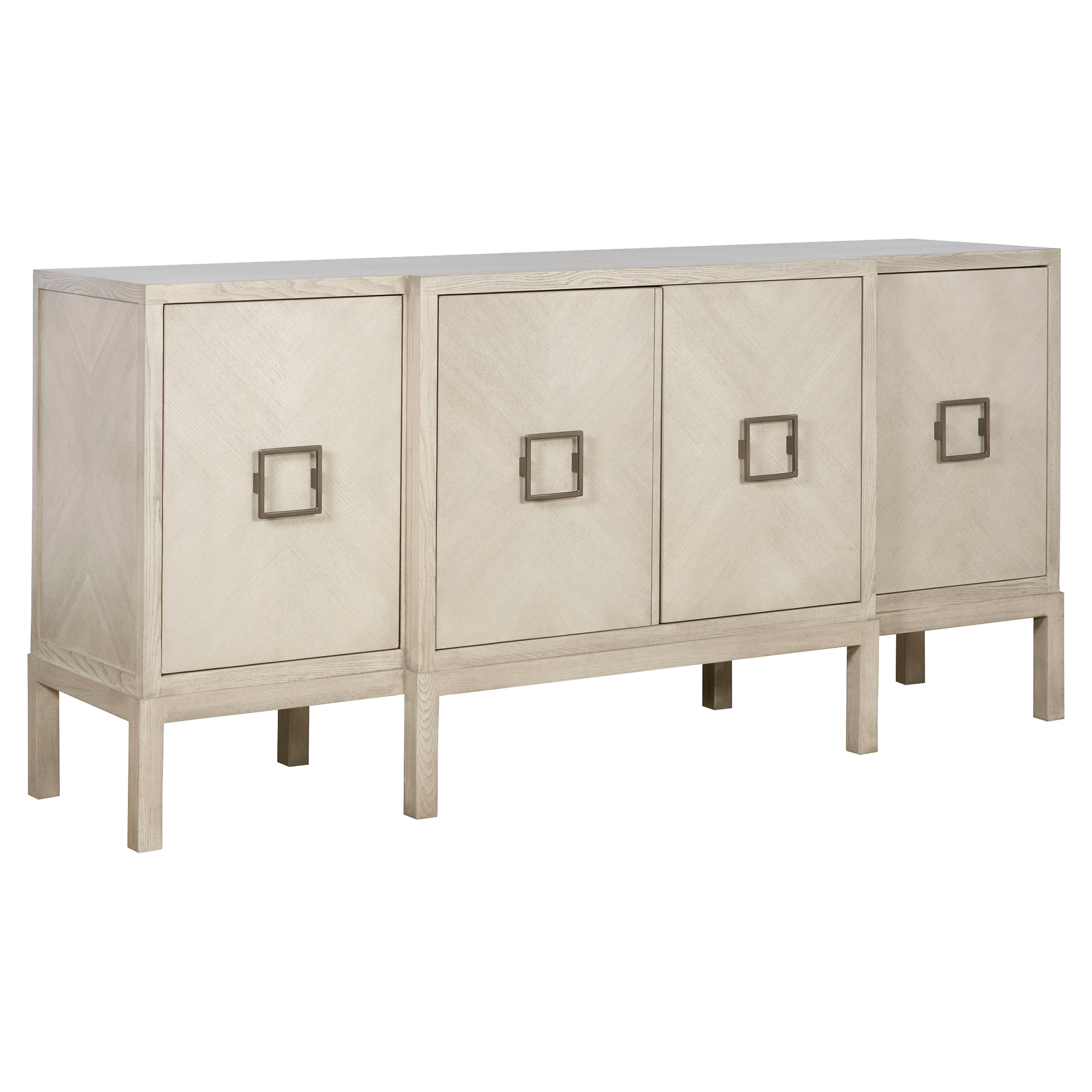 Vanguard Hillsboro Modern Classic Ash Solid 4 Door Adjustable Shelf