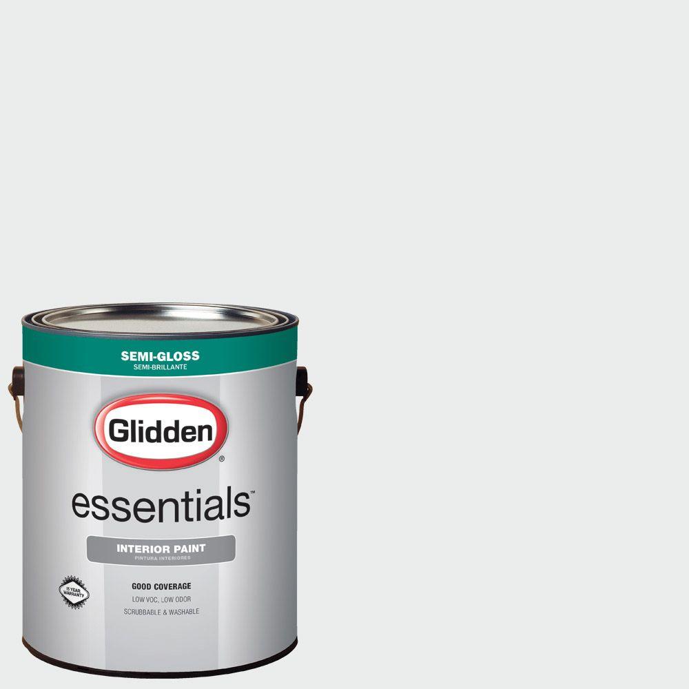 Glidden Essentials 1 gal. HDGCN56 Drifting Snow SemiGloss Interior Paint Home Depot Havenly