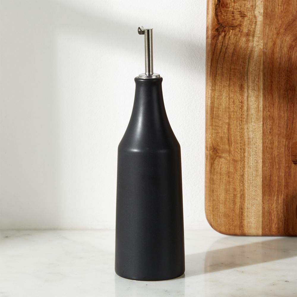 Matte Black Oil Vinegar Bottle Crate And Barrel Havenly