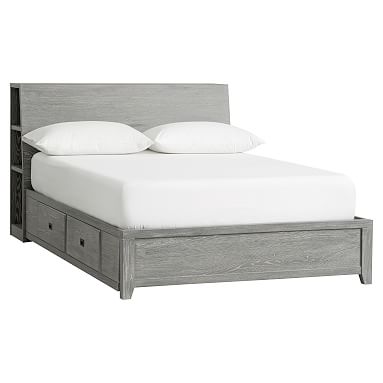 Findley Storage Bed, Full, Smoked Charcoal - Pottery Barn Teen | Havenly