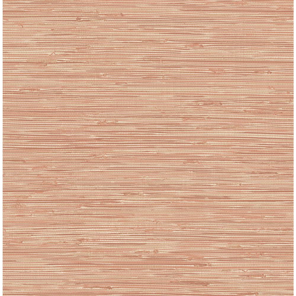 NuWallpaper Pink Tibetan Grasscloth Spice Peel and Stick Wallpaper