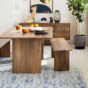 West elm anton solid store wood dining table