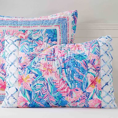 Lilly Pulitzer Slathouse Soiree Patchwork Sham, Standard, Multi ...