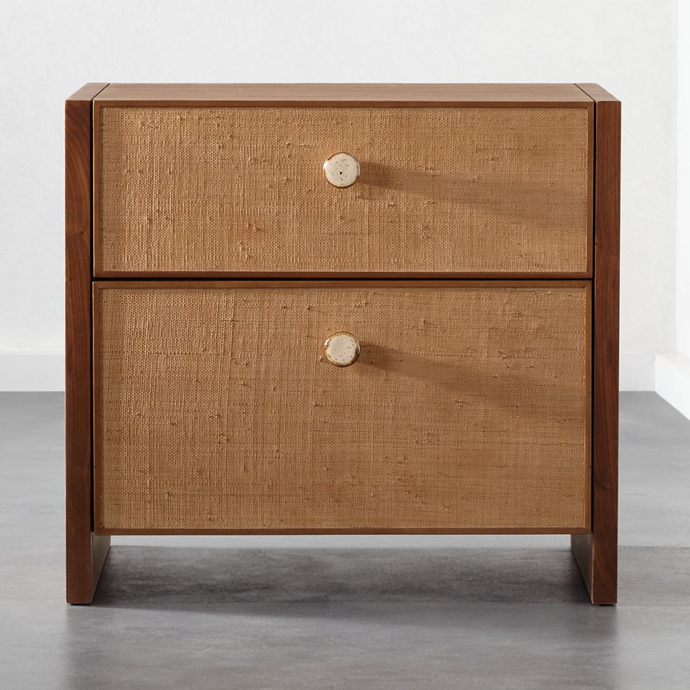 Grasscloth nightstand store cb2