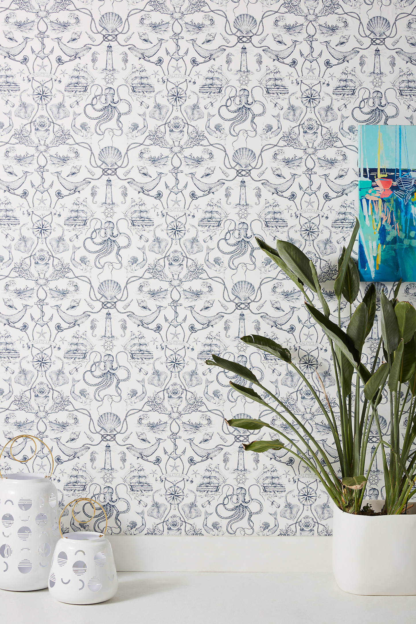 Deep Sea Wallpaper - Anthropologie | Havenly