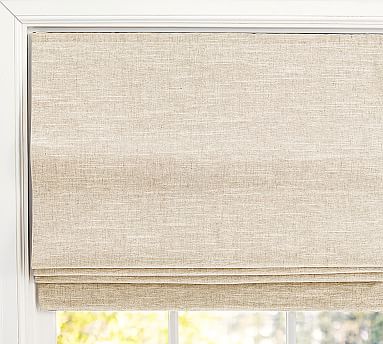 pottery barn emery linen roman shade