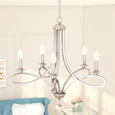 berger 5 light chandelier