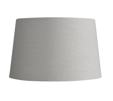 Gallery Straight Sided Linen Drum Lamp, Gallery Straight Sided Linen Drum Lamp Shade Medium White