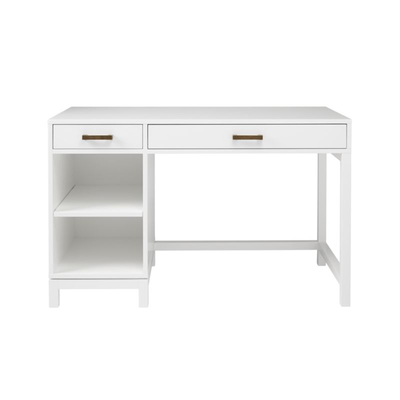 Kids Parke White Desk and Hutch