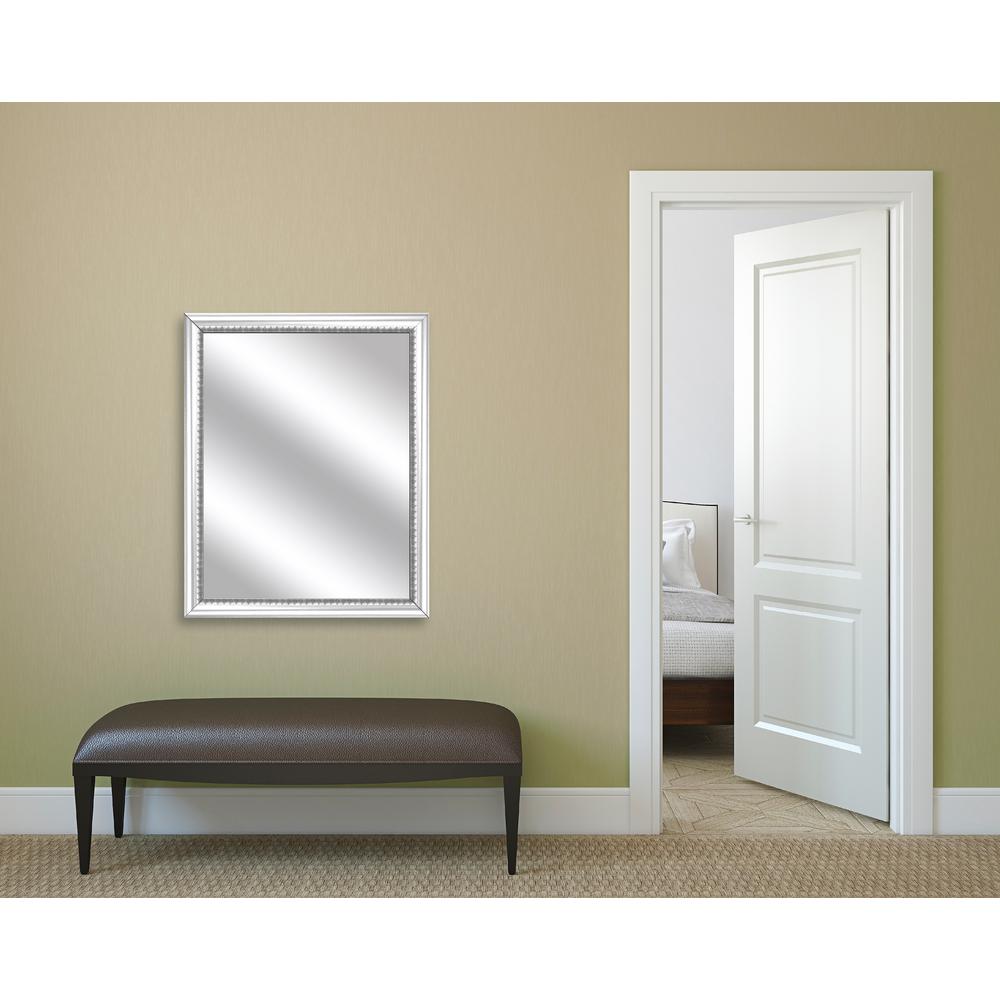 32.75 in. x 26.75 in. White Framed Mirror Home Depot Havenly