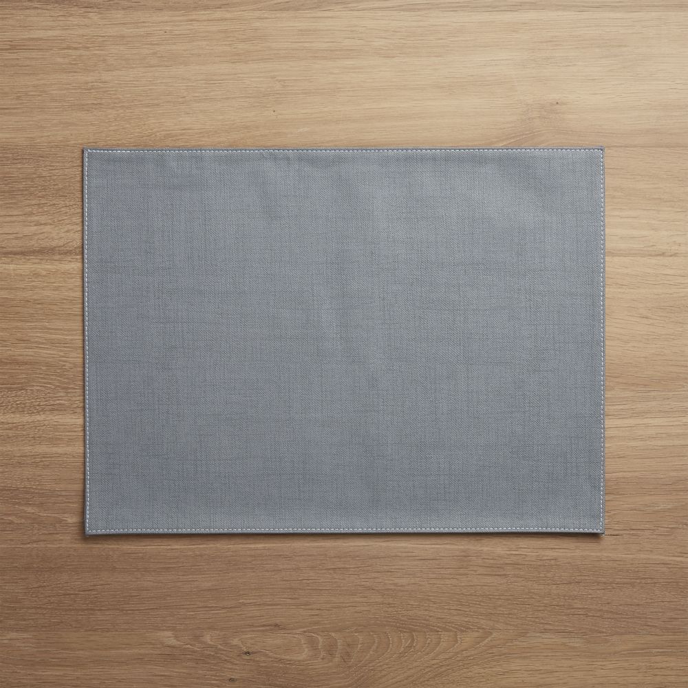 Shiloh Rectangular Slate Blue EasyClean Placemat Crate and Barrel