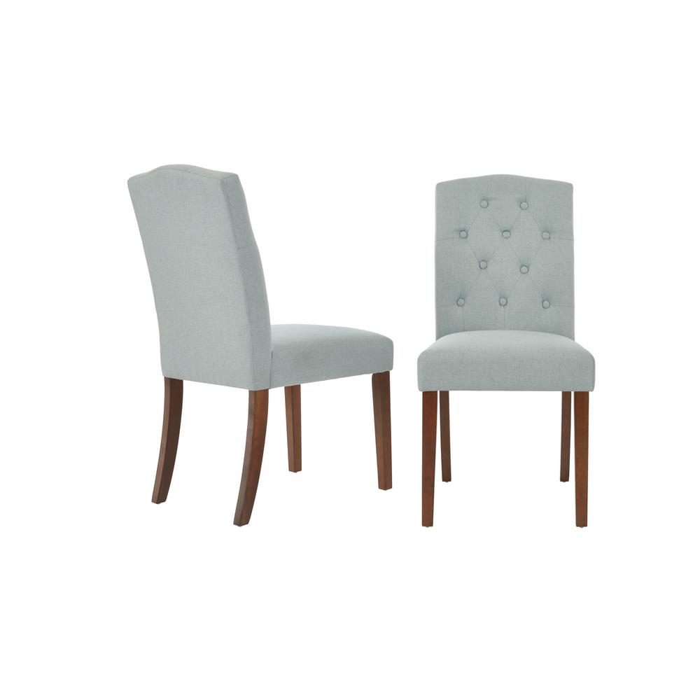 StyleWell Beckridge Walnut Finish Upholstered Dining Chair with Back