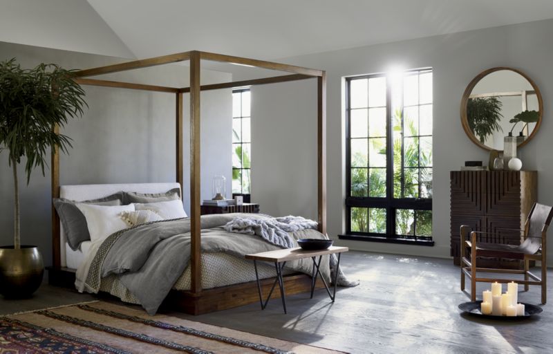 Acacia Wood 40 Mirror Cb2