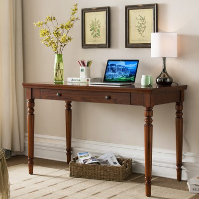 Craner Turned Leg Computer Desk Wayfair Havenly
