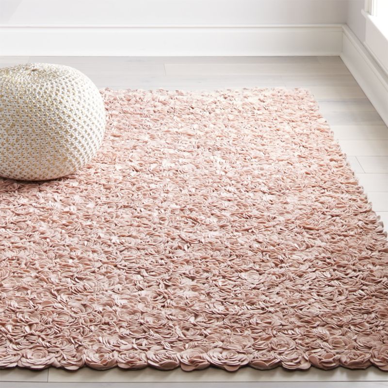 5x8 Pink Rose Rug Crate And Barrel, Rosy Chic Rug