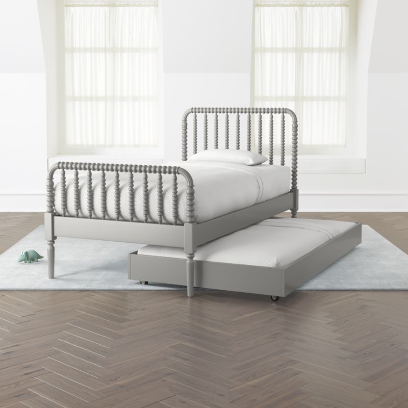 Jenny Lind Grey Queen Bed Crate and Barrel Havenly