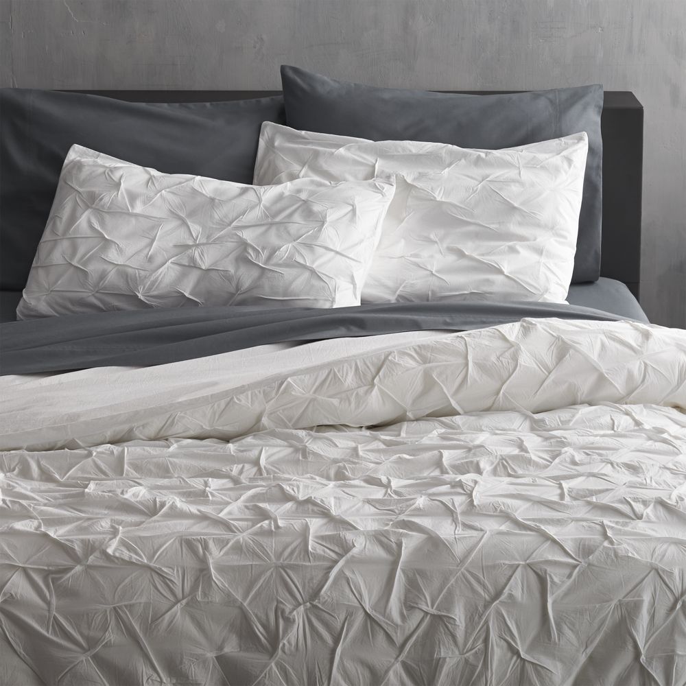 melyssa white twin duvet cover CB2 Havenly