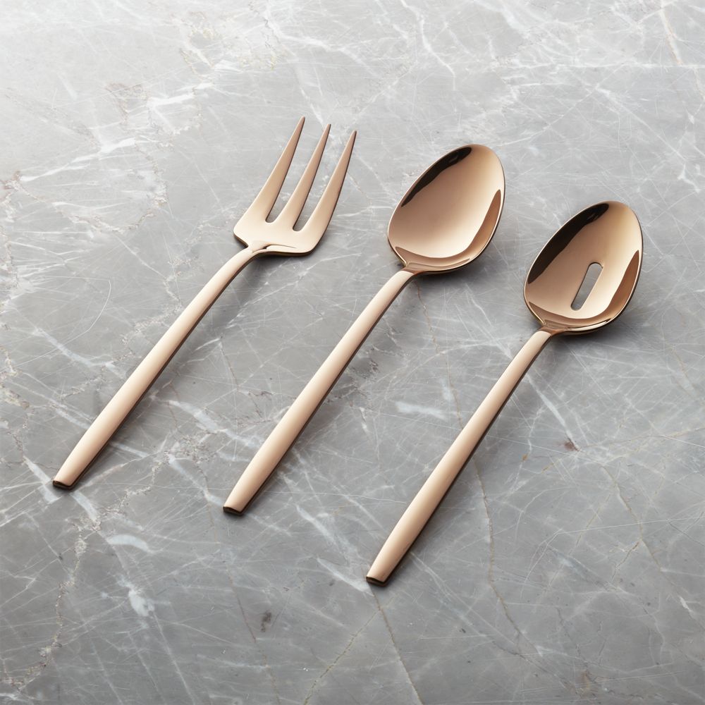 Harper 3Piece Copper Serving Set Crate and Barrel Havenly