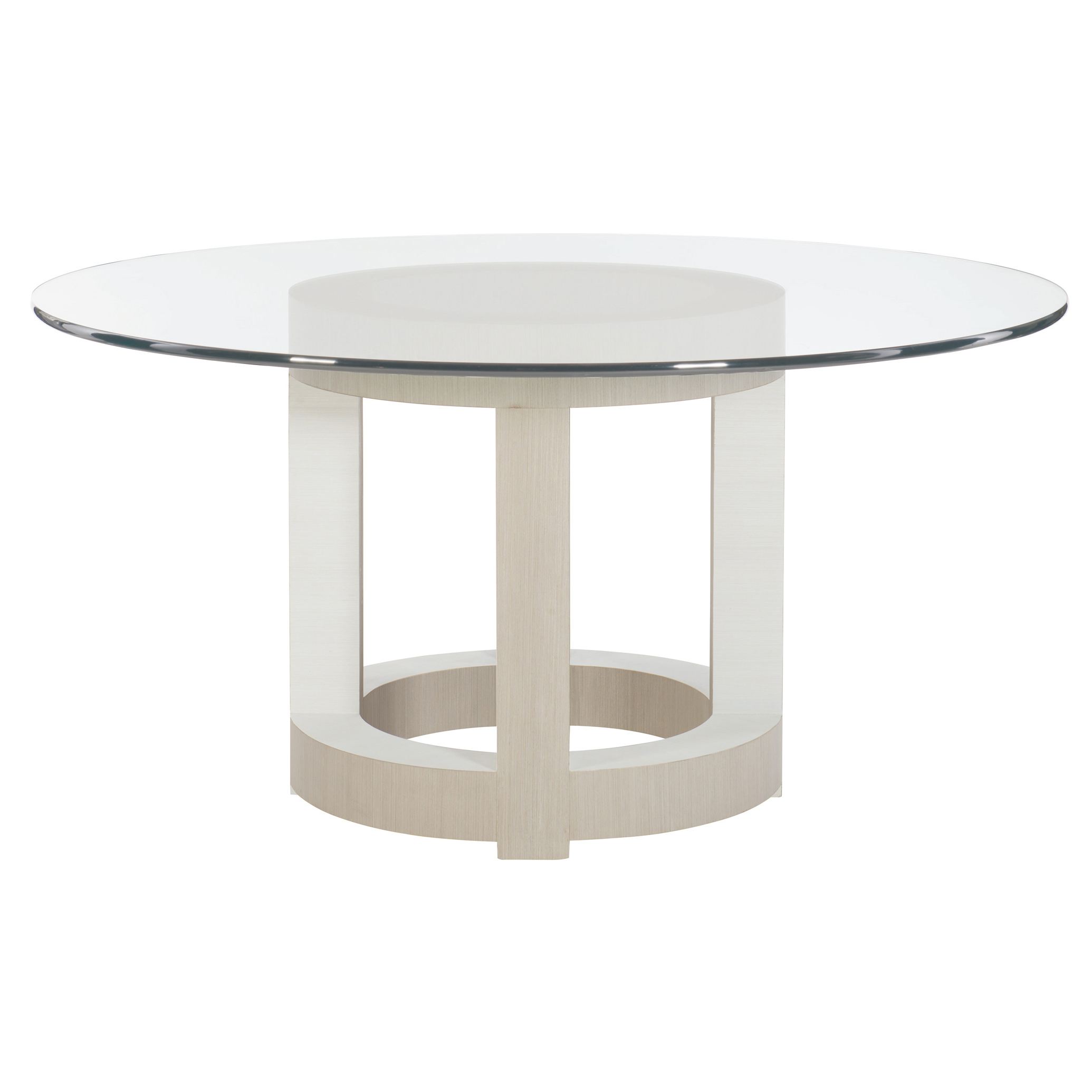 Lucille Modern Classic White Grey Wood Glass Round Dining Table - 60 ...