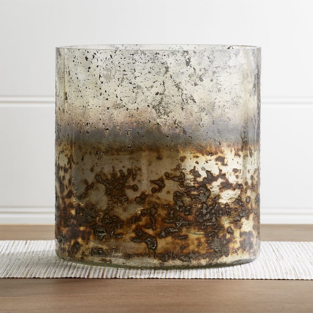 Sona 10" Glass Hurricane Candle Holder Crate and Barrel Havenly