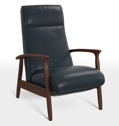 Glenn walnut leather on sale recliner chair