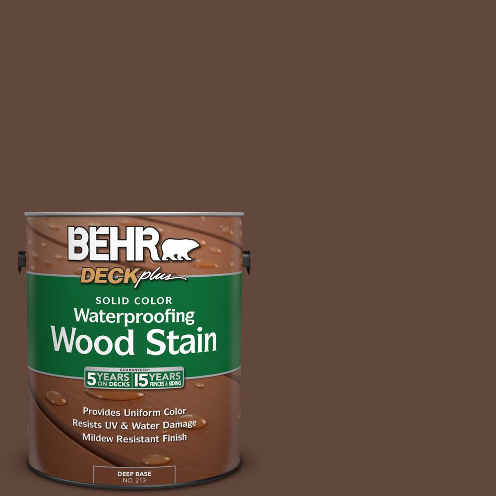 BEHR DECKplus 1 gal. #S-G-760 Chocolate Coco Solid Color Waterproofing ...