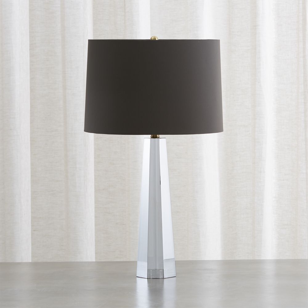 Wren Grey Crystal Table Lamp - Crate and Barrel | Havenly
