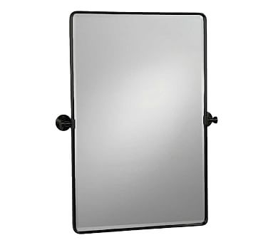 Vintage Pivot Mirror Large Matte Black Pottery Barn Havenly Vintage Pivot Mirror Large Matte, Matte Black Pivot Mirror Bathroom